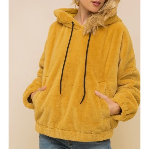 Hem & Thread Sweaters Super Soft Faux Fur Hoodie Poshmark